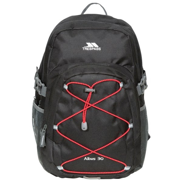 Trespass Albus 30 Litre Casual Rucksack/Backpack - Black/Red