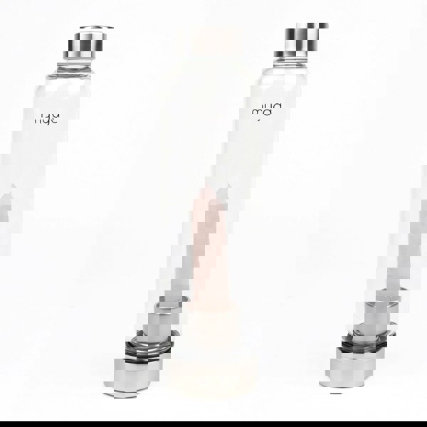 Myga Rose Quartz Crystal Glass Water Bottle