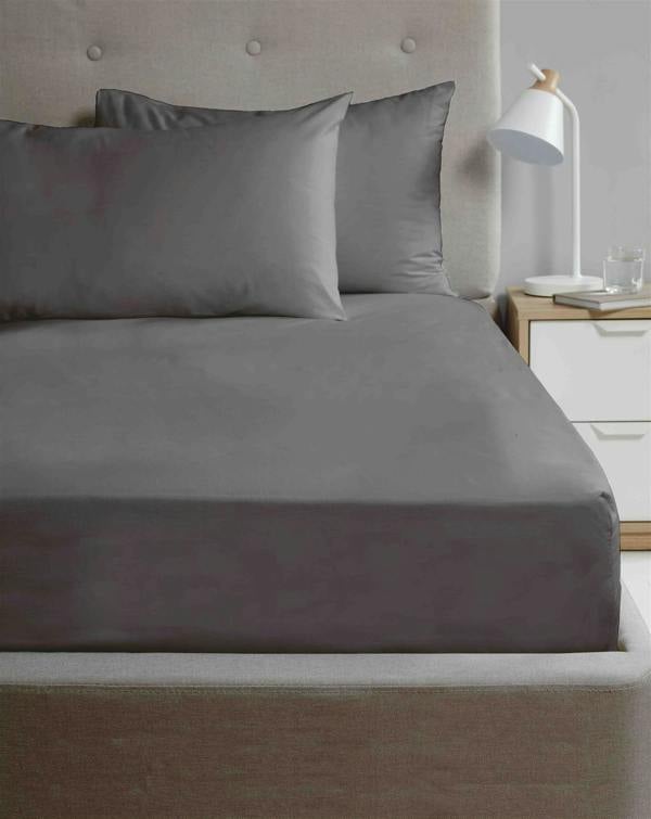 Microfibre Fitted Sheet - Charcoal - King
