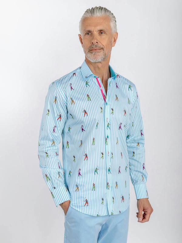 CL2619 STRIPE GOLFER - Claudio Lugli Shirts