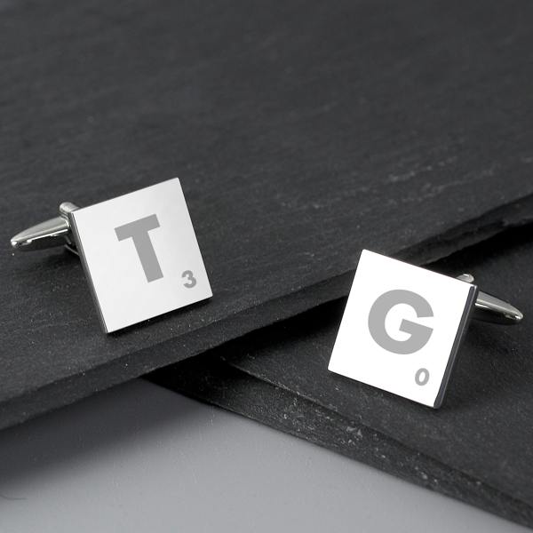 Abode Home & Gifts Personalised Initials & Age Square Cufflinks