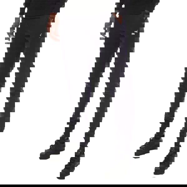 Puma Mens Logo Cuffed Ankle Jogging Bottoms - Navy