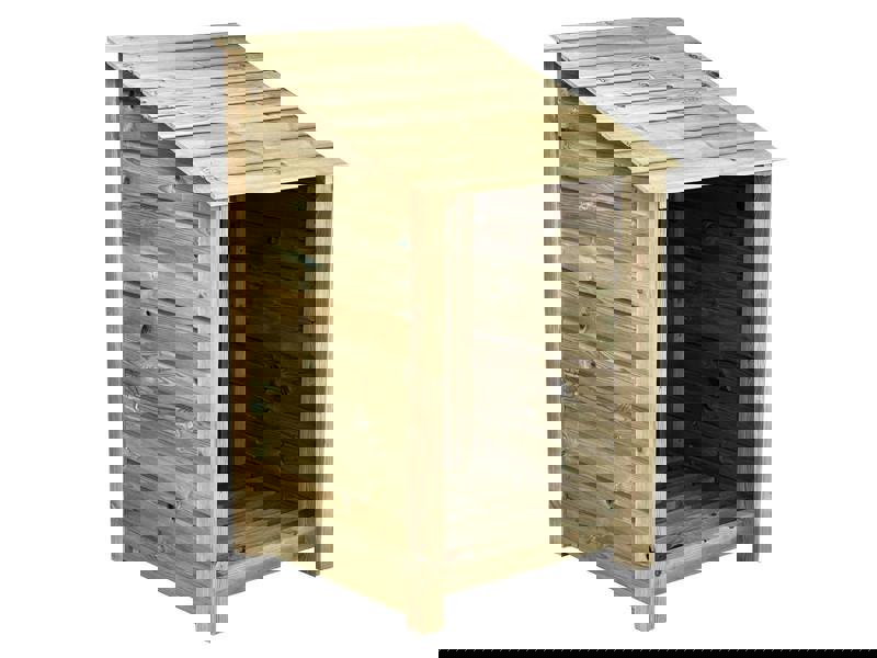 Arbor Garden Solutions Wooden Premium Tongue/Groove Log Store (W-79cm, H-126cm or H-180cm, D-88cm)