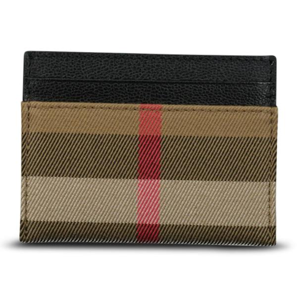 Burberry Sandon Check Card Holder Black - chancefashionco