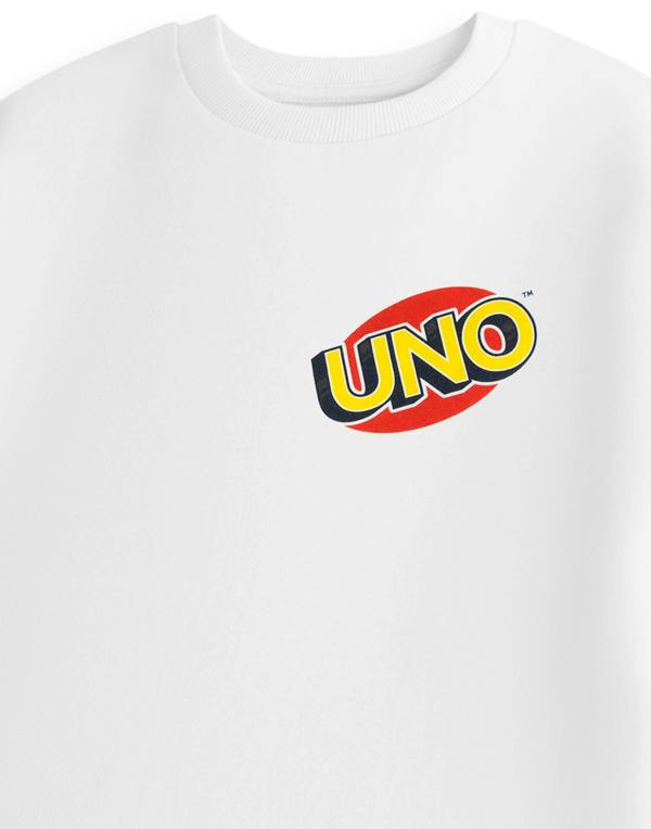 UNO Unisex White Cards Short Sleeved T-Shirt