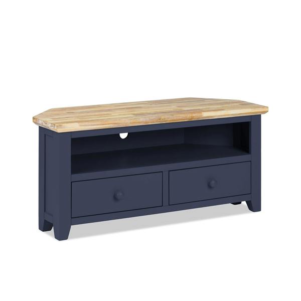 Statement Furniture Florence Wooden Corner TV Unit With 2 Drawers and Shelf
