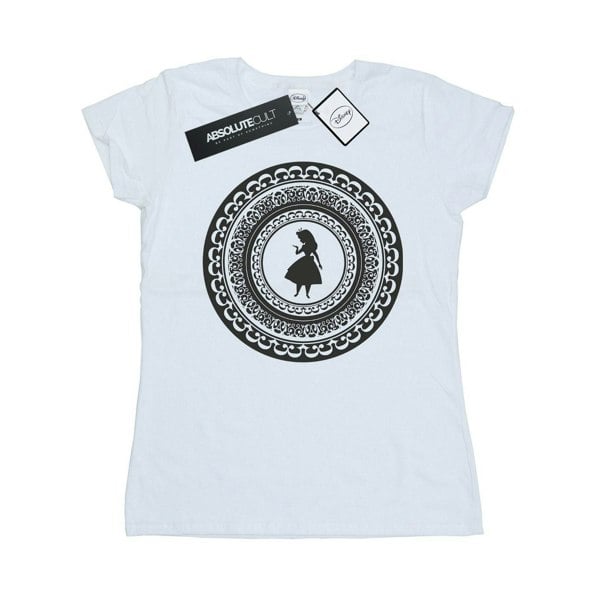 Disney Womens/Ladies Alice In Wonderland Circle Cotton T-Shirt - White