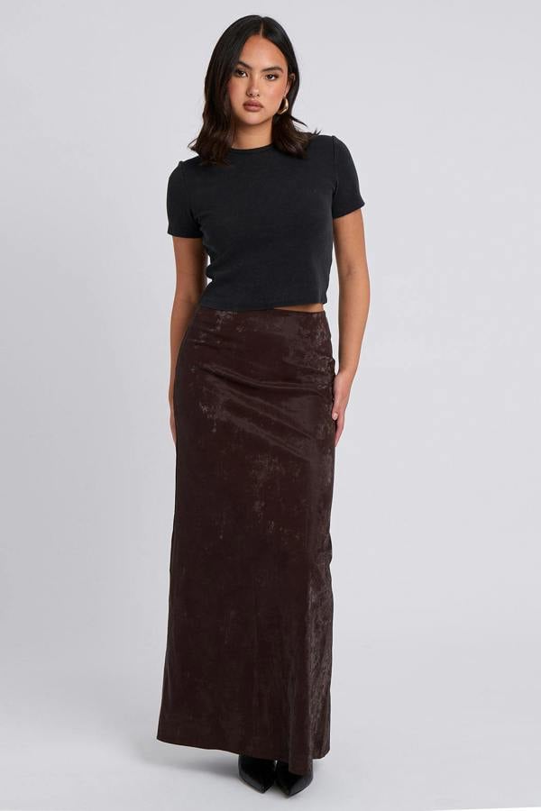 Urban Bliss Washed PU Maxi Skirt