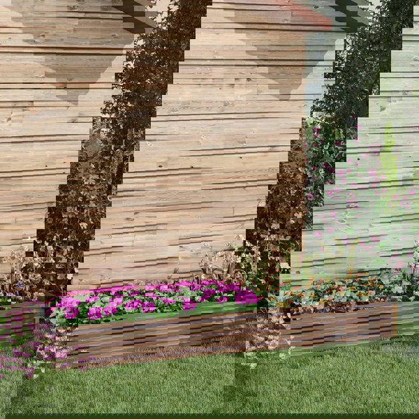 Outsunny Galvanised Raised Bed for Garden, Outdoor Elevated Planter Box, Grey