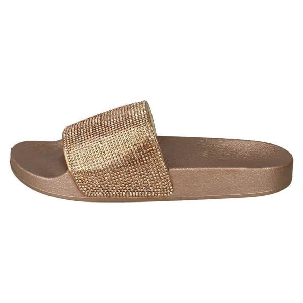Spot On Ladies Spot On Diamante Sliders