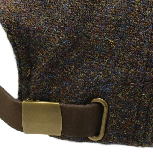 Heather Hats & Accessories Genuine Harris Tweed Baseball Trucker Cap, Cotton Lining, Outdoor Wear, Walnut Brown