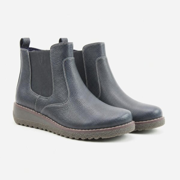 Heavenly Feet MOIRA Ankle Boots   in  Navy