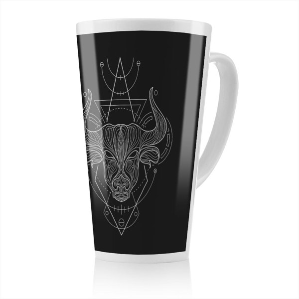 Benjamin Tate Design Zodiac Taurus Geometric Dining Latte Mug