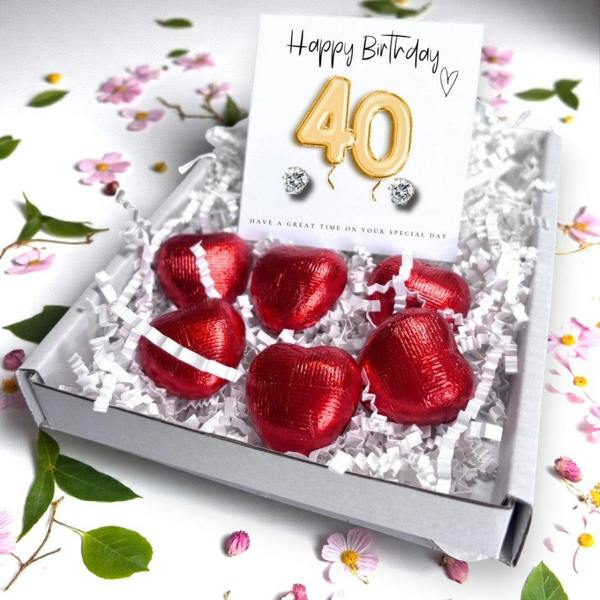 Aye Do Gifts 40th Birthday Cubic Zirconia Earrings Gold Balloons Mini Gift Hamper
