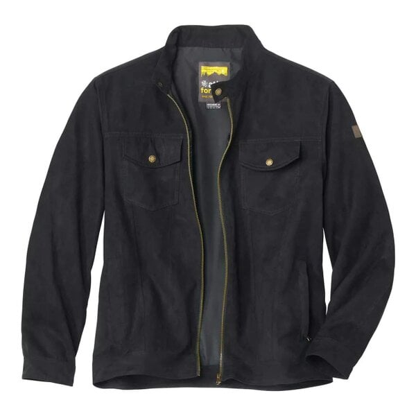 Atlas For Men Mens Faux Suede Jacket - Black