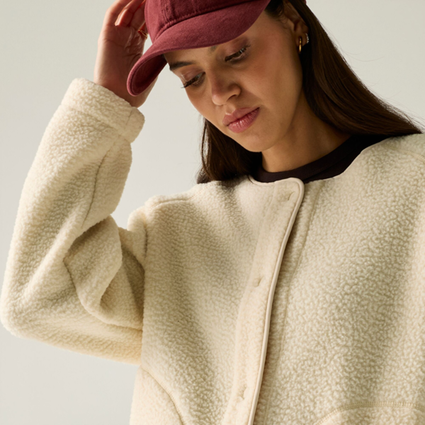 Regatta Womens Lea Borg Snap-Front Fleece - Light Vanilla