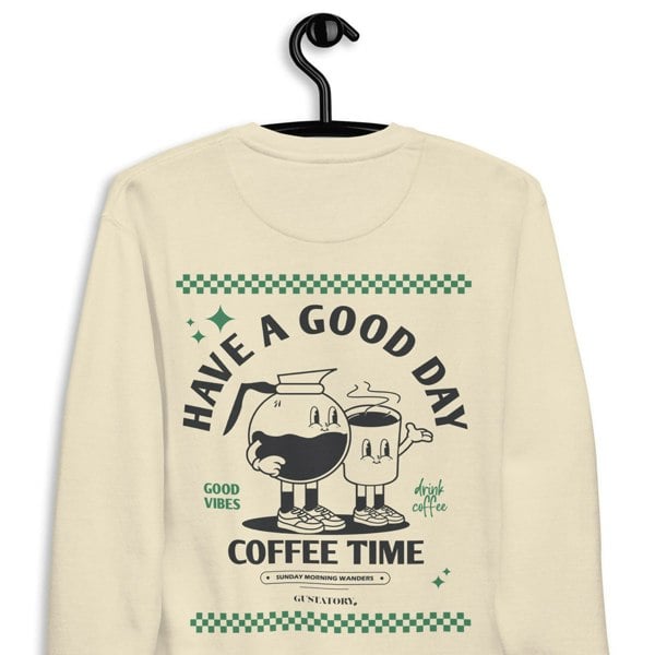 ANCHOR & CREW x GUSTATORY Have A Good Day Cotton Blend Embroidered Sweatshirt