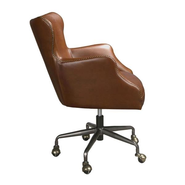 Angel Cerdá Swivel armchair dark brown leather 4166