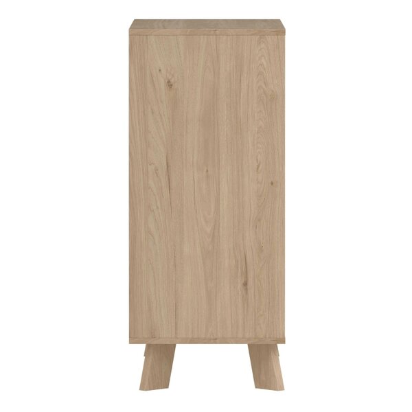 Wyld Haus Lira Jackson Hickory Wood and White Chest 3 Drawers