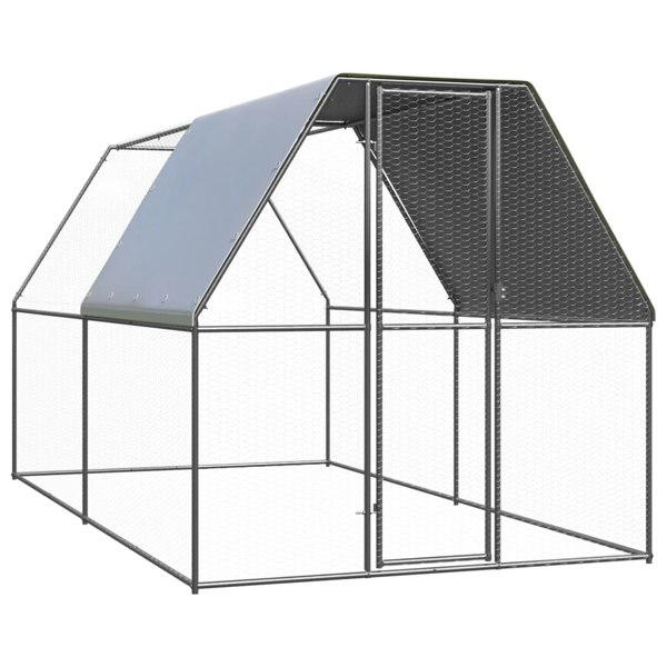 Berkfield Outdoor Chicken Cage 2x4x2 m Galvanised Steel
