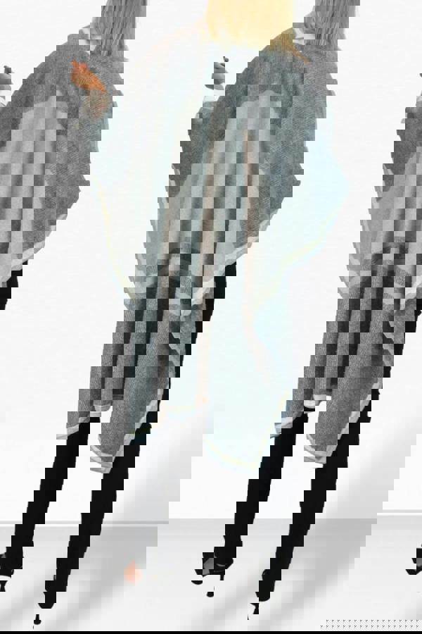 Paulo Due Soft Knitted Longline Knit Poncho Cape