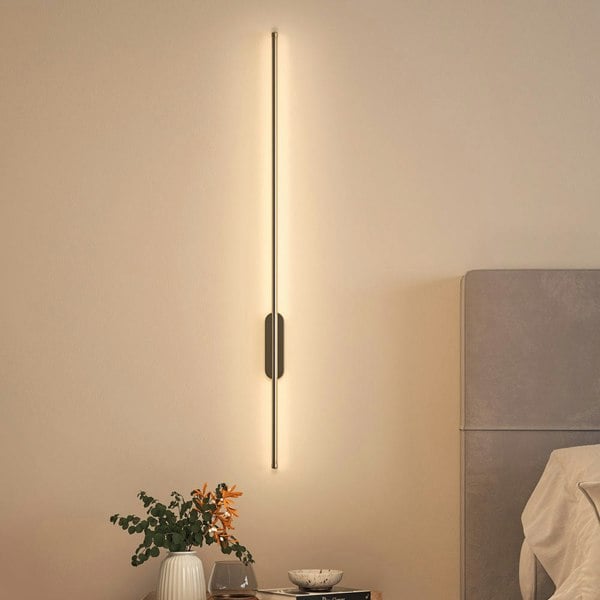 Modern Gold Aluminum Linear LED Wall Lighting Fixture 100cm Wall Lamps Living and Home Warm