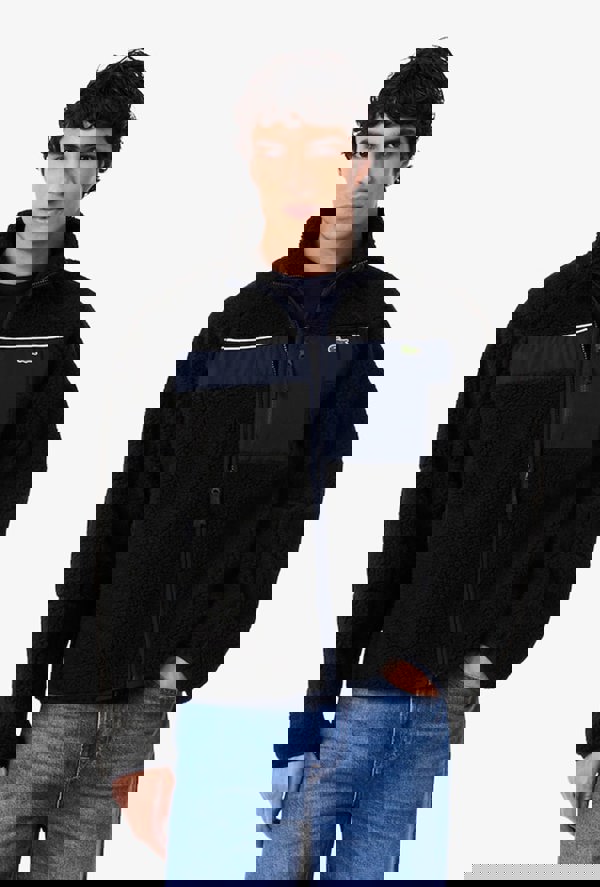 Lacoste Colour-Block Sherpa Fleece Jacket