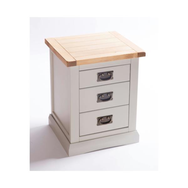 Cabinet Bits Loreo 3 Drawer Bedside Table