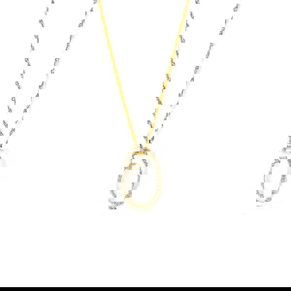 Say It With Luxe CZ Initial Necklace - Yellow Gold Plated