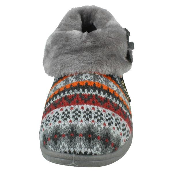Rose Bank Ladies Rose Bank Memory Foam Aztec Print Bootee Slippers Emily
