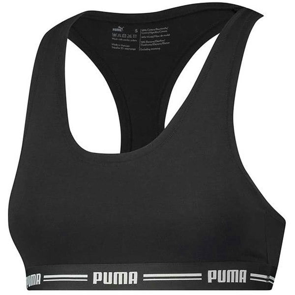Puma Cotton Modal Stretch Iconic Bralette, Black