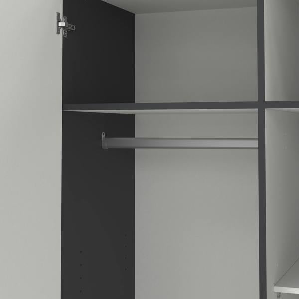 Furniture To Go Sprint Wardrobe with 2 Doors + 3 Drawers in Matt Grey