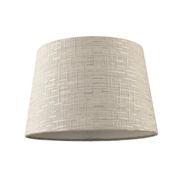 Silver Grey Jacquard Cotton Drum Lamp Shade for Lamp Base or Pendant Image 1