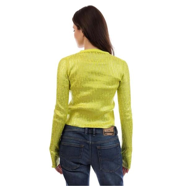Diesel Womens/Ladies Metal Hook Slim Cardigan - Yellow - 