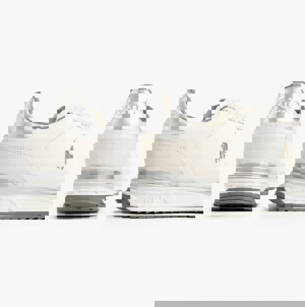 Polo Ralph Lauren Mens Varick Suede & Oxford Lace Up Trainer White