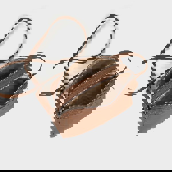 Assots London 'AVON' Tan Soft Nappa Full Grain Real Leather Crossbody Bag