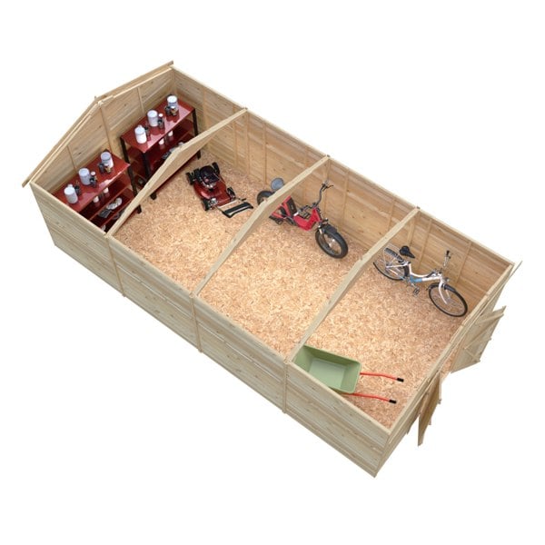 Shire Overlap Double Door No windows  10x20 Value storage shed