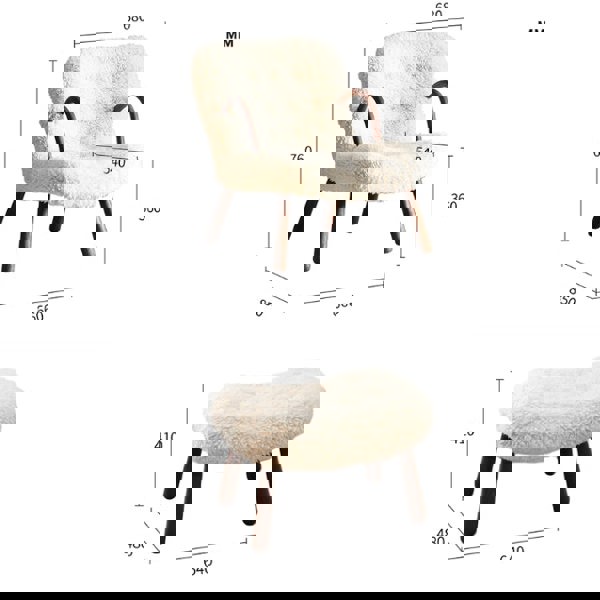 Philip Arc Sheepskin Armchair And Ottoman-Rit Concept-Rit Concept