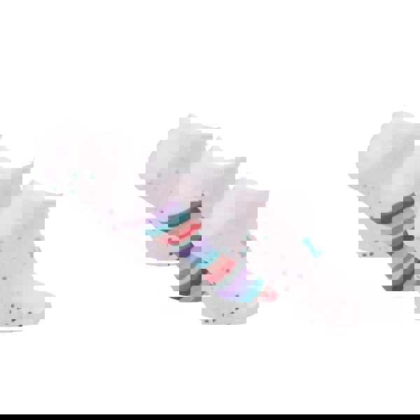 Lee Women's Printed Cotton Liner Socks - White/Multicoloured