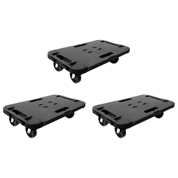 Berkfield Transport Trolleys 3 pcs Black Polypropylene 300 kg