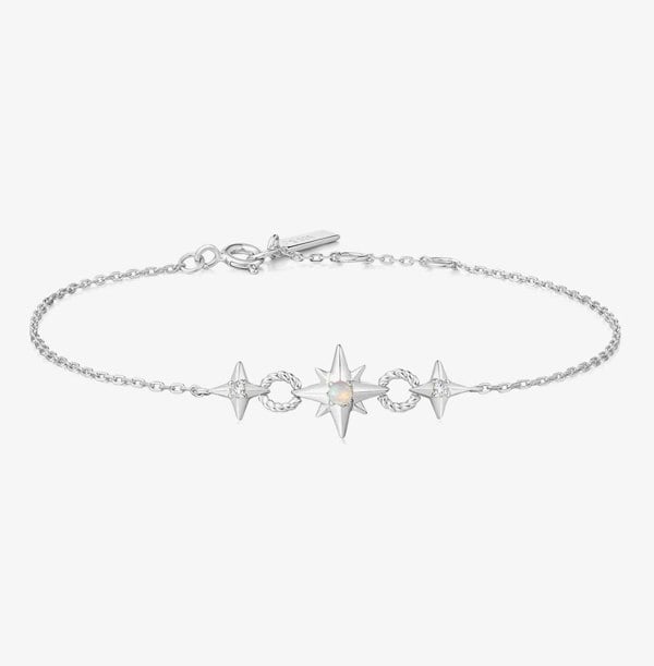 Ania Haie Chill Voyager Sterling Silver Linked Star Bracelet B063-05H