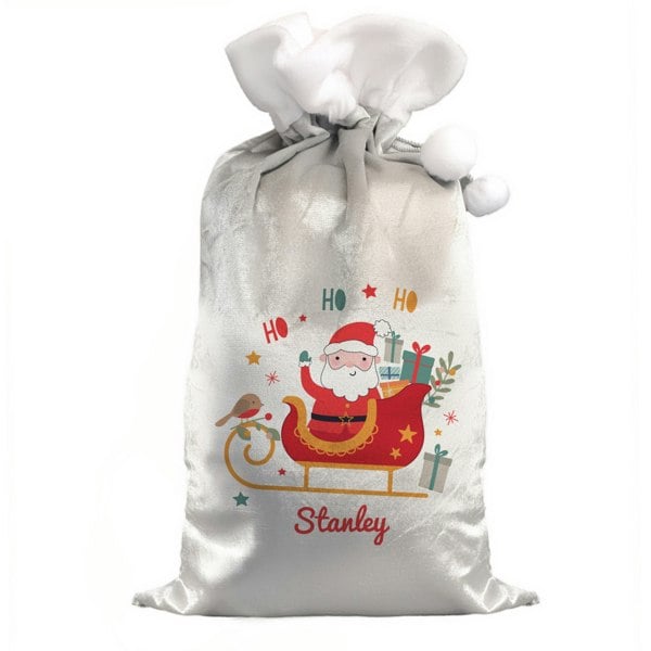 Personalised Memento Company Personalised Santa Sleigh Christmas Sack
