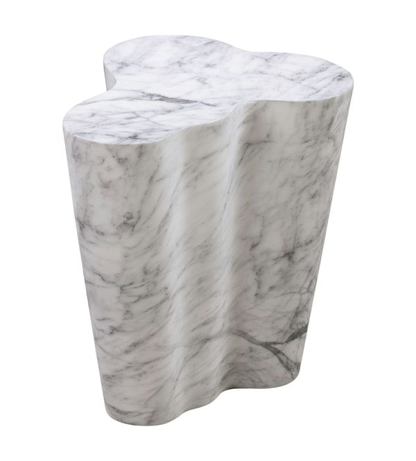 Furniture Edit Slab Marble Tall Side Table