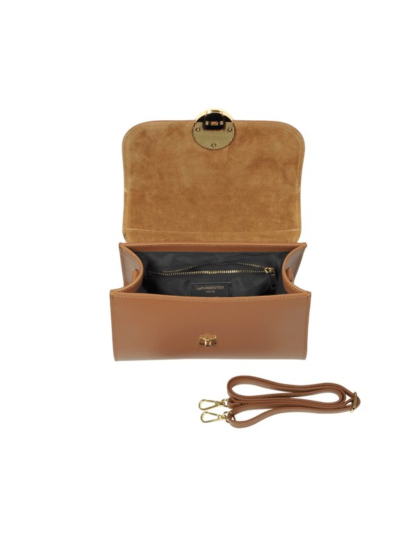 Le Parmentier Bombo Top-Handle Satchel Bag - Cognac