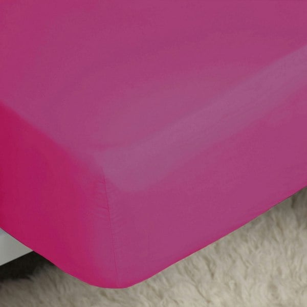 Belledorm Easycare Percale Fitted Sheet - Fuchsia