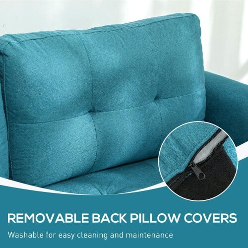 Wyld Haus Torono Light Blue Upholstered Modular L Shaped Sofa With Built In Storage