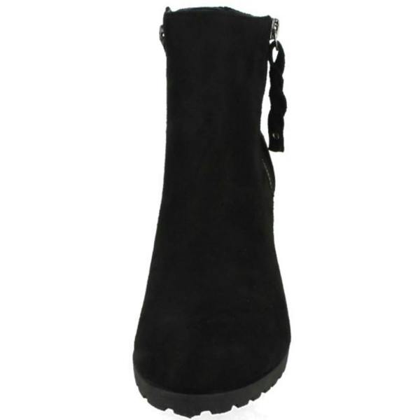 Spot On Ladies Spot On Ankle Boots With Zip Detail