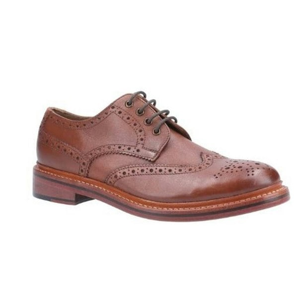 Cotswold Mens Quenington Goodyear Welt Lace Up Leather Shoe - Brown