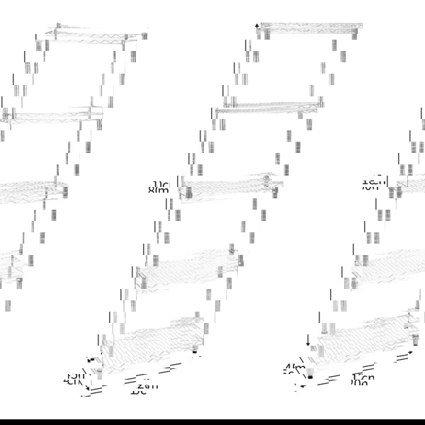 KuKoo Wire Racking - 45cm x 120cm x 180cm