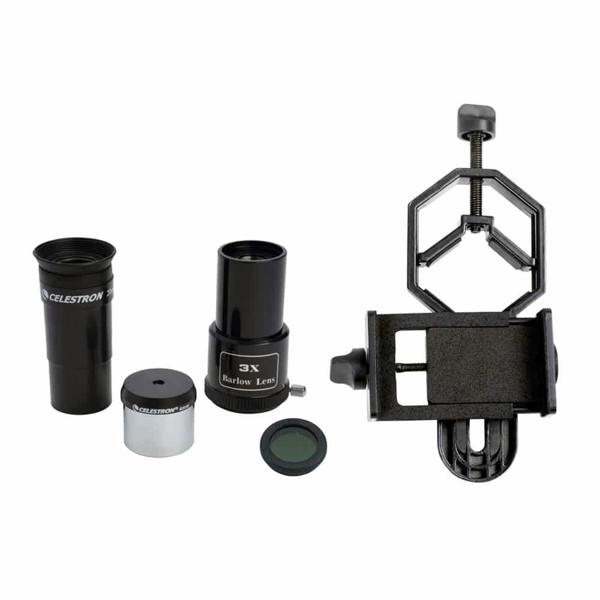 Celestron PowerSeeker 127AZ Telescope with Phone Adapter & Moon Filter